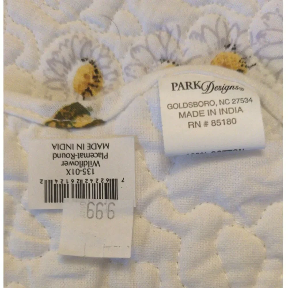Wildflowers by Park Designs Scalloped Placemats, 4, New, Butterflies, Floral